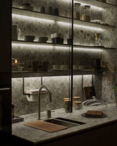 Amplitud en cocinas de concepto abierto con piezas de gran formato 3 Amplitud en cocinas de concepto abierto con piezas de gran formato 3